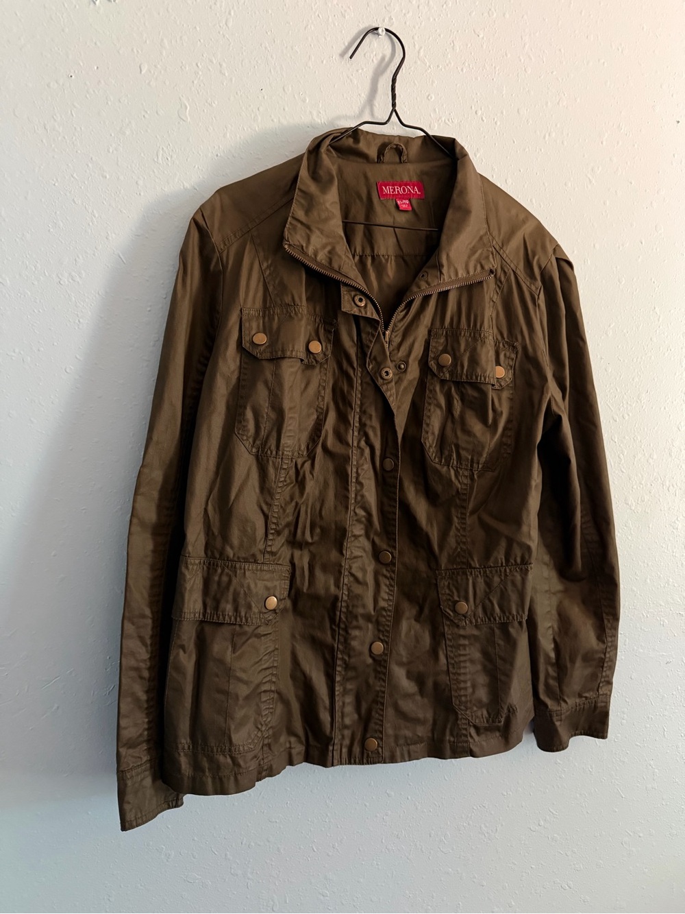Merona Olive Green Utility Jacket with Front Pockets
